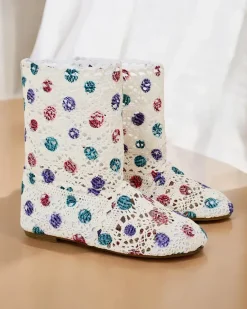 Online Dziecięce ażurowe botki Misuti Dziewczęce