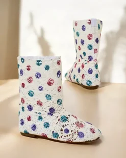 Online Dziecięce ażurowe botki Misuti Dziewczęce