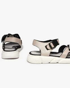 Hot Dziecięce błyszczące sandały w kolorze m Leepe Dziewczęce