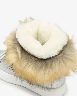 Clearance Dziecięce wsuwane buty a'la śniegowce z futerkiem w kolorze m Asika Dziewczęce