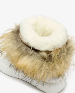 Dziecięce wsuwane buty a'la śniegowce z futerkiem w kolorze m Asika Dziewczęce