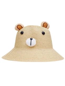 Online Dziecięcy Kapelusz Słomkowy Miś Czapki