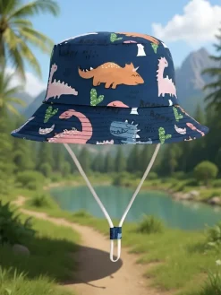 Outlet Dziecięcy Kapelusz typu Bucket "Wesołe Naszywki" Czapki