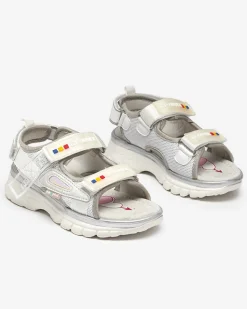 Online Dziewczęce sandały w kolorze biało- szarym Umaf Dziewczęce