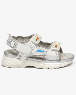 Online Dziewczęce sandały w kolorze biało- szarym Umaf Dziewczęce