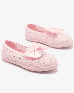 Outlet Dziewczęce tenisówki z kokardką w m kolorze Lolisa Dziewczęce