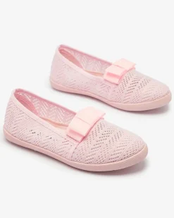 Outlet Dziewczęce tenisówki z kokardką w m kolorze Lolisa Dziewczęce