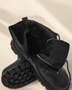 Sale Eko skórzane damskie botki Enoll Workery|Botki Sznurowane