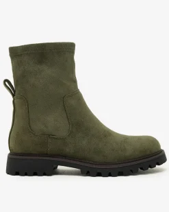 Online Eko-zamszowe damskie botki Gebimma Botki Z Delikatnym Ociepleniem|Botki Na Płaskim Obcasie