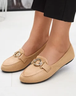 Sale Eko-zamszowe mokasyny w kolorze m Brussi Mokasyny Na Płaskiej Podeszwie