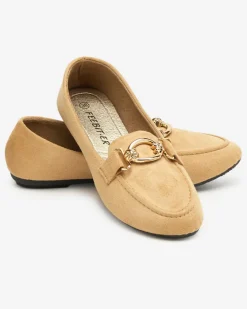 Sale Eko-zamszowe mokasyny w kolorze m Brussi Mokasyny Na Płaskiej Podeszwie