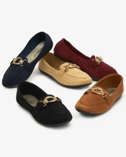 Sale Eko-zamszowe mokasyny w kolorze m Brussi Mokasyny Na Płaskiej Podeszwie