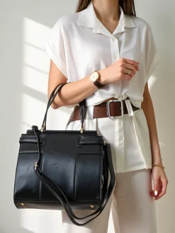 Outlet Elegancka damska duża torebka Damskie Torebki Shoppers