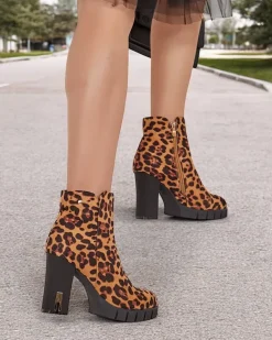 New Eleganckie botki damskie Towir Botki Z Delikatnym Ociepleniem|Botki Na Słupku