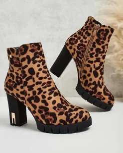 New Eleganckie botki damskie Towir Botki Z Delikatnym Ociepleniem|Botki Na Słupku