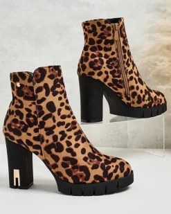 New Eleganckie botki damskie Towir Botki Z Delikatnym Ociepleniem|Botki Na Słupku