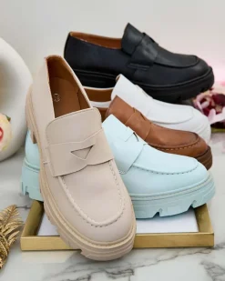 Outlet Eleganckie mokasyny damskie Xicci Mokasyny Na Płaskiej Podeszwie