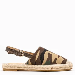 Hot Espadryle z odkrytą piętą w moro Daisy Espadryle Płaskie