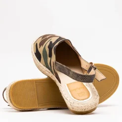 Hot Espadryle z odkrytą piętą w moro Daisy Espadryle Płaskie