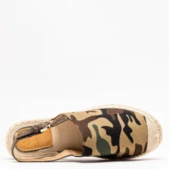 Hot Espadryle z odkrytą piętą w moro Daisy Espadryle Płaskie