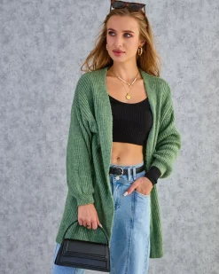 Best Fuksjowy damski sweter narzutka Swetry