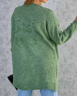 Best Fuksjowy damski sweter narzutka Swetry