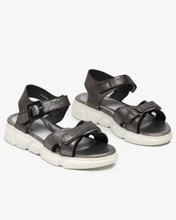 Discount owe błyszczące sandały dziewczęce Jenilo Dziewczęce