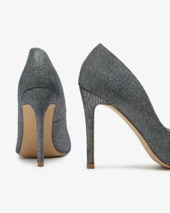 Clearance Grafitowe holograficzne damskie czółenka na szpilce Soddo Szpilki|Klasyczne