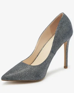 Clearance Grafitowe holograficzne damskie czółenka na szpilce Soddo Szpilki|Klasyczne