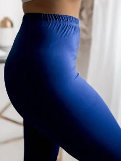 Best Granatowe damskie legginsy z włókna bambusowego Legginsy / Tregginsy