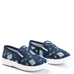 New Granatowe dziecięce tenisówki slip - on Inga Dziewczęce