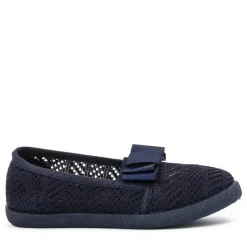 Clearance Granatowe dziewczęce tenisówki typu slip on Tabbi Dziewczęce
