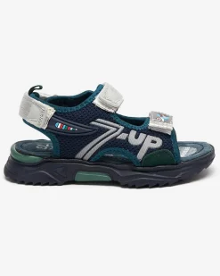 Hot Granatowo-zielone sandały dziecięce Doniso Chłopięce