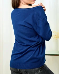 Best sweter damski z dekoltem w serek Swetry