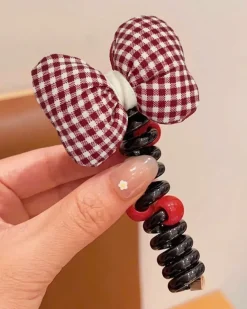 Discount Gumka do włosów sprężynka z kokardką Ribbon Coil Damskie Dziewczęce|Akcesoria Do Włosów