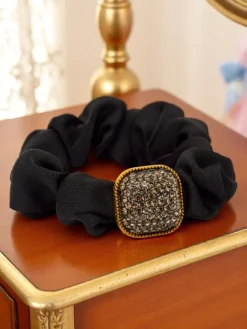 Outlet Gumka do włosów z ozdobną cyrkonią Satin Shine Damskie Akcesoria Do Włosów