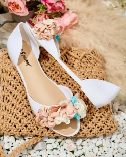 Sale Gumowe baleriny z kwiatem Koddies Buty Na Wielkie Wyjście|Baleriny Klasyczne