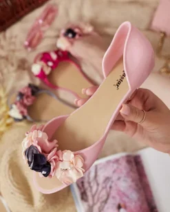 Online Gumowe baleriny z kwiatem Koddies Meliski|Baleriny Klasyczne