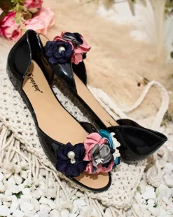 New Gumowe baleriny z kwiatem Koddies Buty Na Wielkie Wyjście|Meliski