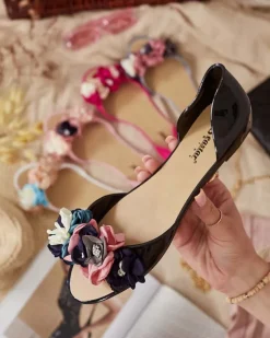 New Gumowe baleriny z kwiatem Koddies Buty Na Wielkie Wyjście|Meliski