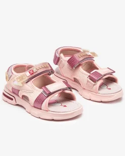 Online Jasnoróżowe sandały dziecięce na rzepy Mepoti Dziewczęce