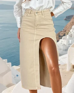 Sale Jeansowa damska spódnica Spódnice