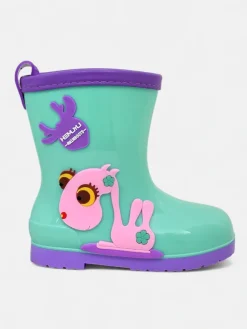 New Kalosze dziecięce z naszywkami Funny Time Chłopięce|Dziewczęce