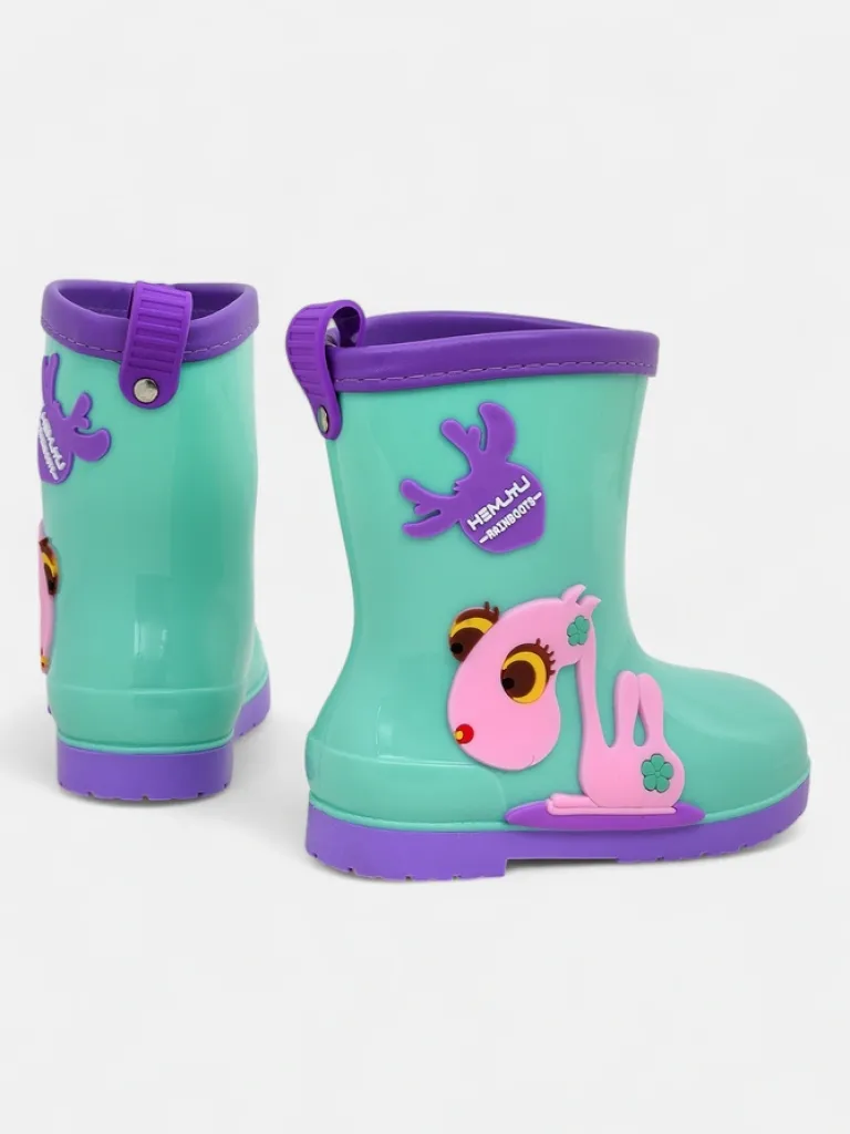 New Kalosze dziecięce z naszywkami Funny Time Chłopięce|Dziewczęce