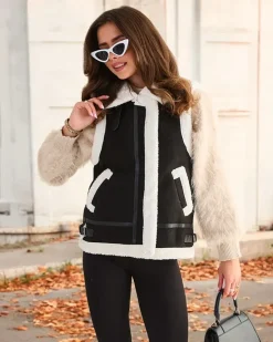 Sale Kamizelka damska z kożuszkiem Kurtki / Marynarki / Płaszcze