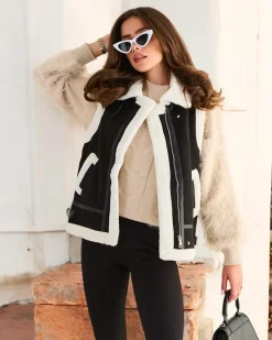 Sale Kamizelka damska z kożuszkiem Kurtki / Marynarki / Płaszcze