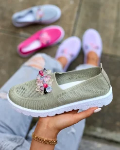 Best damskie materiałowe półbuty z kryształkami Fezens Półbuty