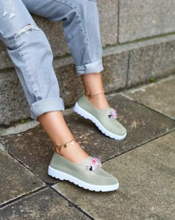 Best damskie materiałowe półbuty z kryształkami Fezens Półbuty