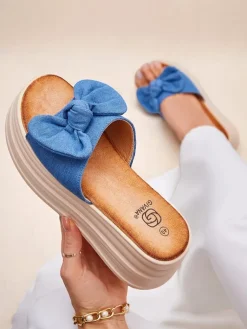 Discount Klapki damskie na platformie Givan Klapki Na Obcasie