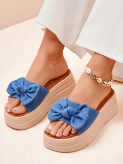 Discount Klapki damskie na platformie Givan Klapki Na Obcasie